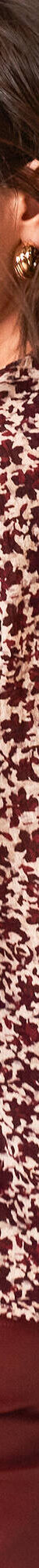 Blouse imprimée, détails nouettes (beige / bordeaux) Blouse imprimée, détails nouettes (beige / bordeaux)